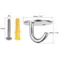 thumbnail image 2 of Unique Bargains Ceiling Hooks 304 Stainless Steel 40mm for Hanging Plants 6Pack, 2 of 5