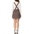thumbnail image 3 of Allegra K Women's Plaid Above Knee Preppy Knit Crossover V Neck Overall Skirt, 3 of 5