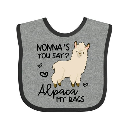 

Inktastic Nonna s You Say Alpaca My Bags Boys or Girls Baby Bib