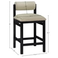 thumbnail image 4 of Meridina Furniture Roundhill Taupe Vegan Leather Upholstered Counter Stool, 4 of 11