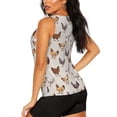 thumbnail image 4 of Picia Various Chicken Pattern Women's Workout Tank Top,Breathable Activewear,Slim Fit Athletic Top,Versatile Workout Moisture-wicking top-, 4 of 9