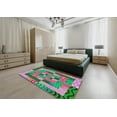 thumbnail image 4 of Ahgly Company Indoor Square Patterned Green Abstract Area Rugs, 8' Square, 4 of 6