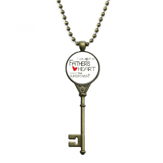 Me puede derretir el corazón de mi padre mejor papá amor Llavero Collar Colgante Bandeja Cadena Embellecida Unbranded M