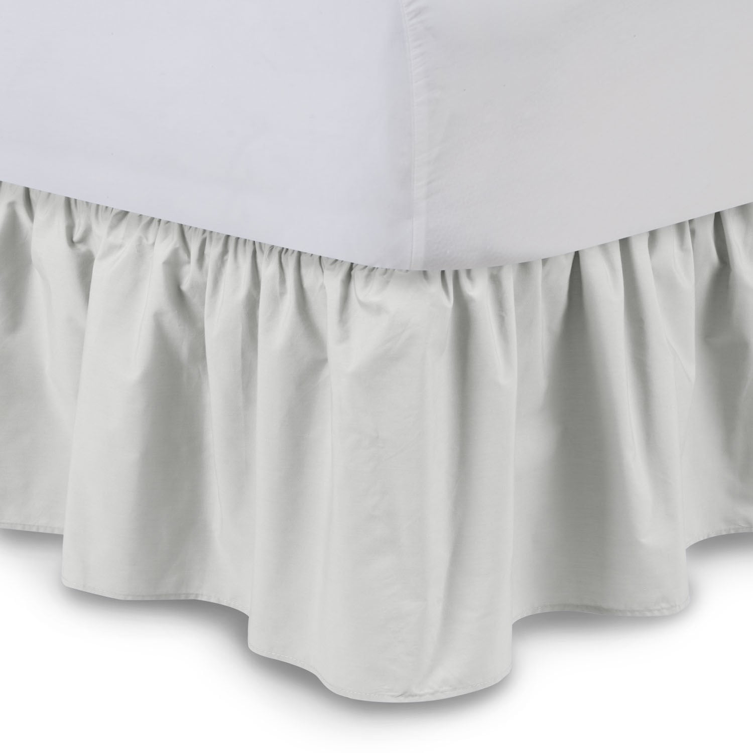 harmony lane cal king size ruffled bed skirt, 21 inch drop dust ruffle