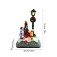 thumbnail image 3 of Dongrere Glowing Christmas Ornament Resin Statue for Gift Miniature Snowman & House Holiday Display for Holiday Table, 3 of 6