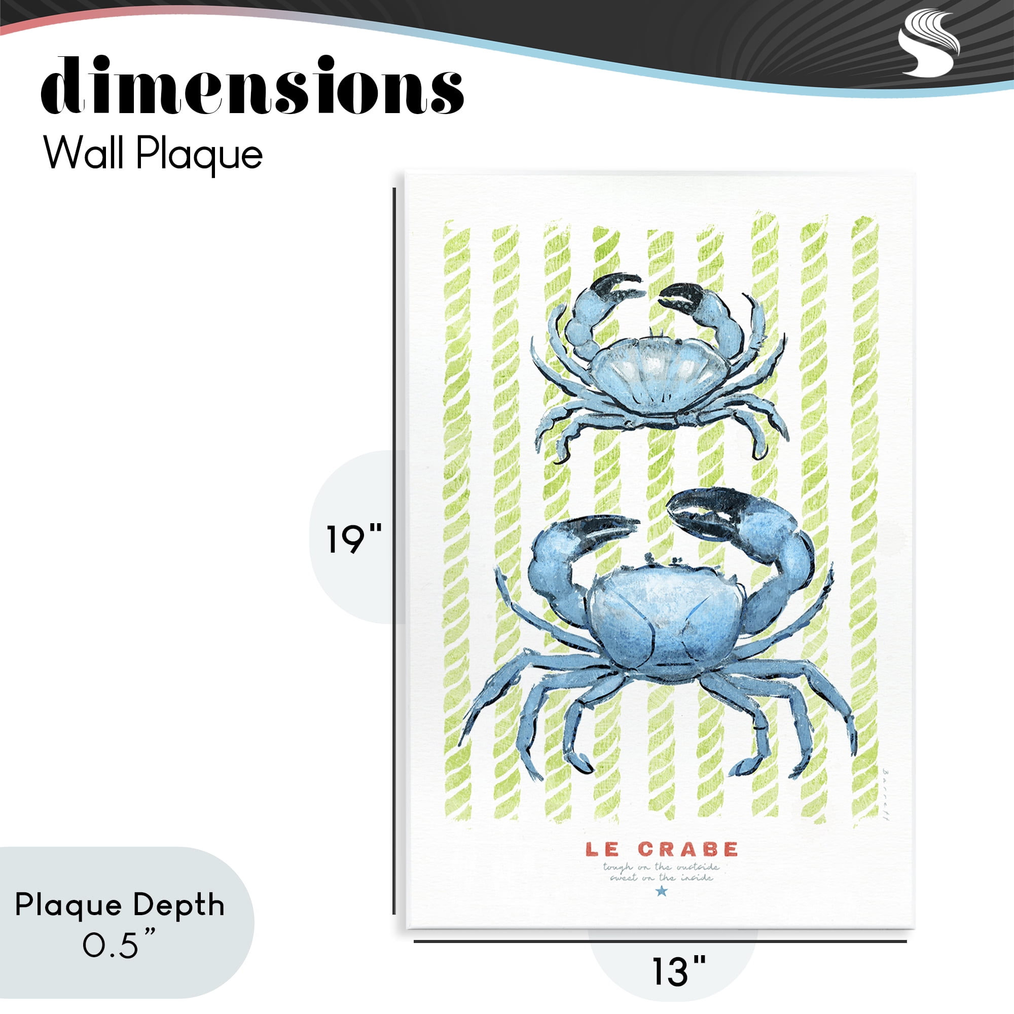 Stupell Industries Modern Bistro Crabs Wall Plaque Art, design by Chad Barrett