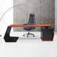 thumbnail image 5 of Corner Computer Desk Organizer Executive Modern Work Storage Office Desk Drawers Wooden Escritorios De Oficina Office Furniture My Lux Decor Round, 5 of 7