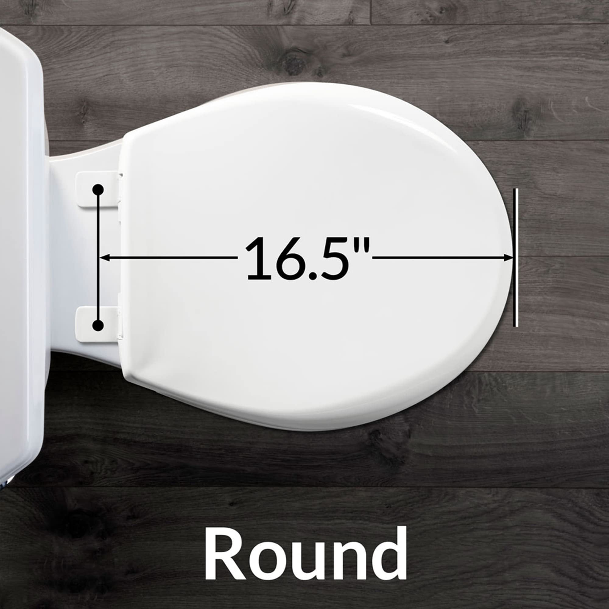 Bemis 955SSCT Commercial Plastic Round Toilet Seat, Available in Various Colors