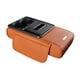 thumbnail image 3 of Almohadilla Universal para Reposabrazos de Coche con Organizador Interior Central Porta Vasos Espacio para Teléfono Y Compartimiento para Pañuelos PU naranja, 3 of 9