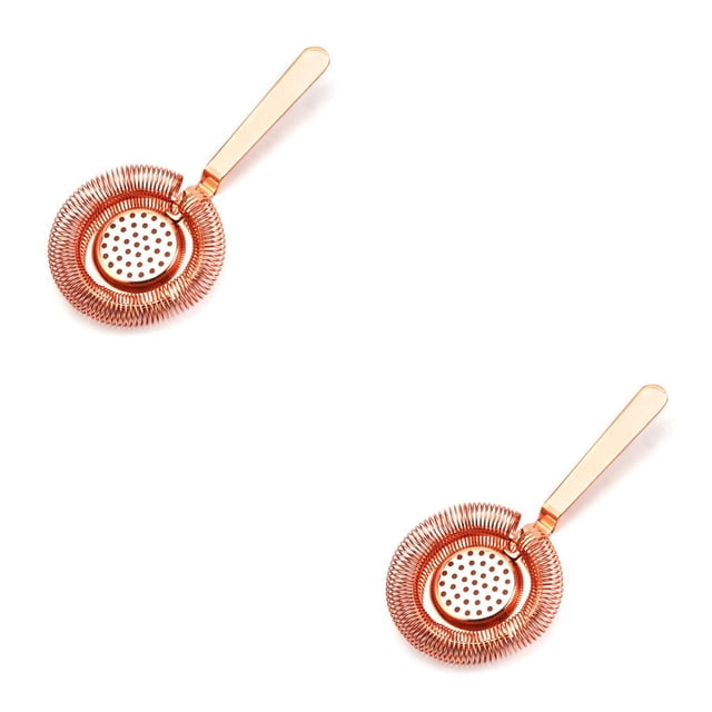 Colador de barra Bearachild Acero Inoxidable Filtro de Vino Lavable Oro Rosa 2piezas