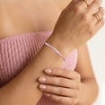 thumbnail image 3 of Just Being Cute Tennis Bracelets for Women, 3mm Created Pink Tourmaline - Round Cut October Birthstone Bracelet Platinum Plated Birthday Graduation Jewelry Gifts for Her/Girlfriend, 7", 3 of 12