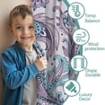 thumbnail image 3 of Blackout Kids Curtains,Purple and Teal Paisley and Floral Pattern Childrens Insulated Curtains Set Of 2,Bedroom Essentials,Toddler Room Decor 42x84in(106x213cm), 3 of 5