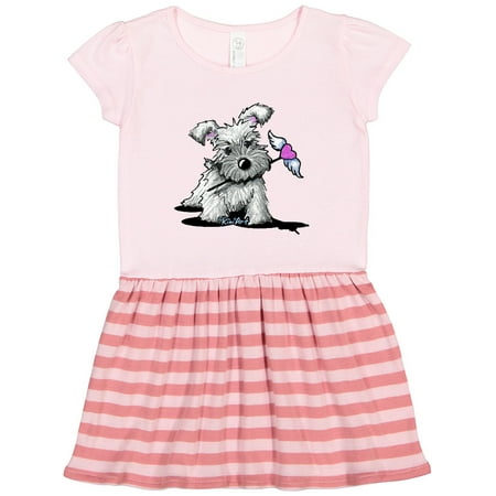 

Inktastic Schnauzer with Heart Gift Toddler Girl Dress