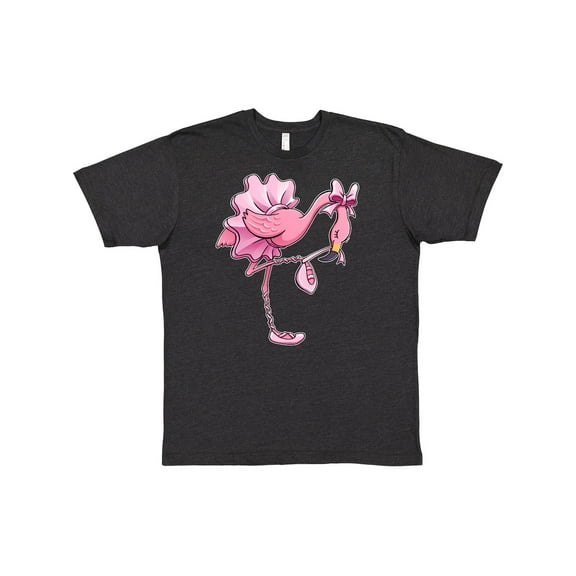 Inktastic Flamingo Ballerina in tutu and ballet toe shoes T-Shirt