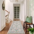 thumbnail image 3 of GlowSol 2'x6' Floral Washable Runner Rug Soft Bedside Runner Rugs for Bedroom Non-Slip Low Pile Rug for Kitchen Hallway, Beige, 3 of 7