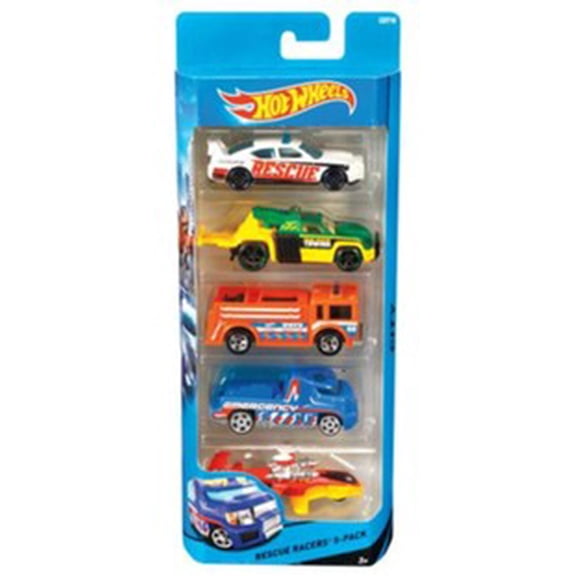 Hot Wheels Cars, 5-Pack of Die-Cast Toy Cars or Trucks in 1:64 Scale (Styles & Colors May Vary, Items May Not Be Pictured)