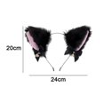 thumbnail image 2 of Diadema con orejas de piel hecha a mano, accesorios para disfraces de fiesta de Navidad y Halloween, 2 of 5