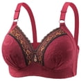 thumbnail image 6 of pimelu Bras for Women Push Up Bra for Women Underwire Compression T-Shirt Bras Ladies Elegant Lace Trim Full Coverage Large Size Comfy Bra Womens Bras, 6 of 7