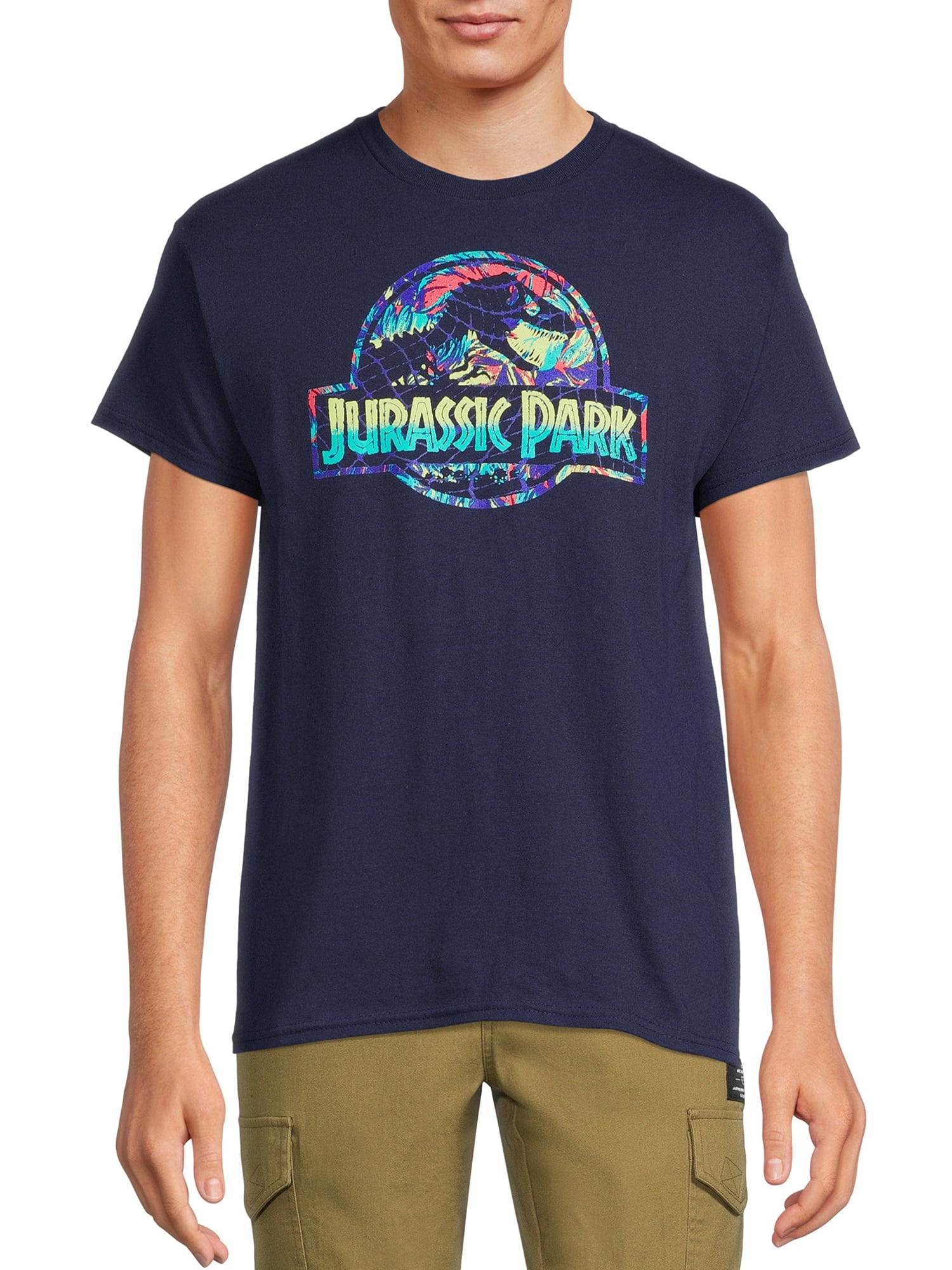 Jurassic Park Men's Logo Graphic Tee with Short Sleeves