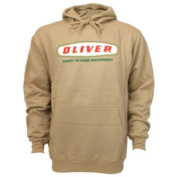 Oliver Oval Logo Tan Hooded Sweatshirt Tractor EXC-458