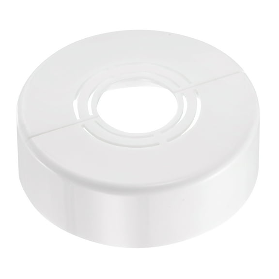 Wall Split Flange, 1 Pcs 62x20 mm - Cuttable ABS Round Escutcheon Plate Cover Buckle, Shower Arm Flange for 20/25/33mm(0.8/1.0/1.3 Inch) Water Pipe Faucet Decoration (White)
