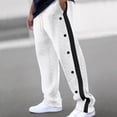thumbnail image 2 of Uinagy Men's Drape Color Block Jacquard Button Wide Leg Pants, 2 of 7