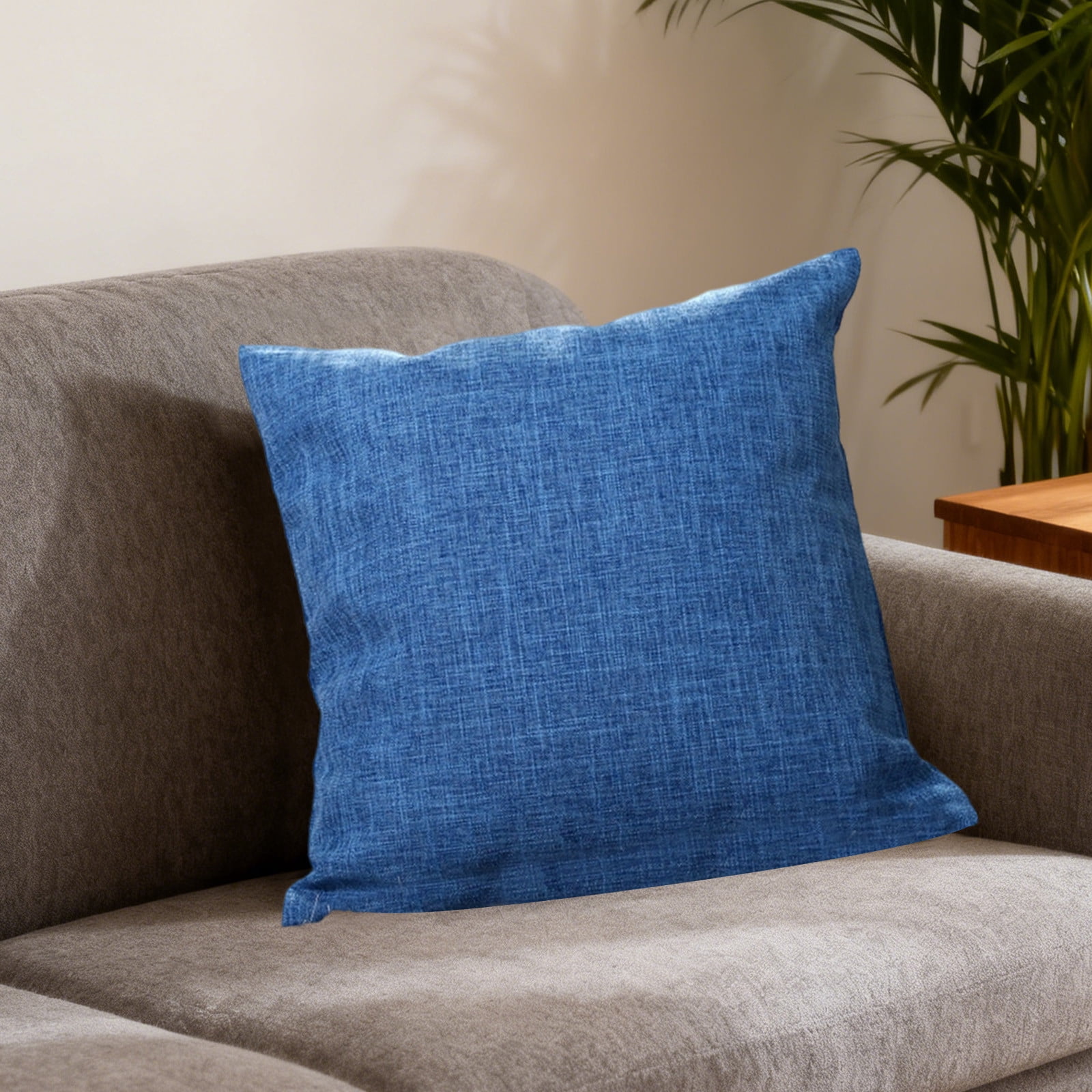 Linen Throw Pillow Cushion Cover with Insert Decorative Pillow for Sofa Couch Bed Living Room Bedroom Outdoor Patio Home Decor Accent Pillow 18x18 Inch Pillow with Zipper