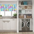thumbnail image 5 of LALILO Kitchen Curtains and Valances Set of 3 36" Watercolor Window Treatment Tiers for Window Decor, 5 of 5