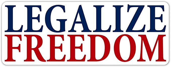 Decal Legalize Freedom Bumper Sticker 