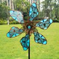 thumbnail image 1 of Cheers Aesthetic Butterfly Pattern Windmill Decor Weather Resistance Beautiful Iron Windmill Statue for Garden, 1 of 2