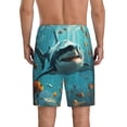 thumbnail image 4 of Lsque Realistic Ocean Shark Mens Sleep Pajama Shorts,Short Pajama Pants, Cotton Ultra-Soft Knit-XX-Large, 4 of 9