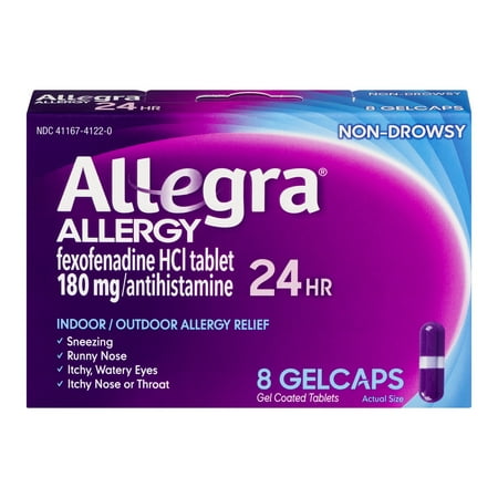 Allegra 24 Hour Non-Drowsy Indoor and Outdoor Allergy Relief Gelcaps
