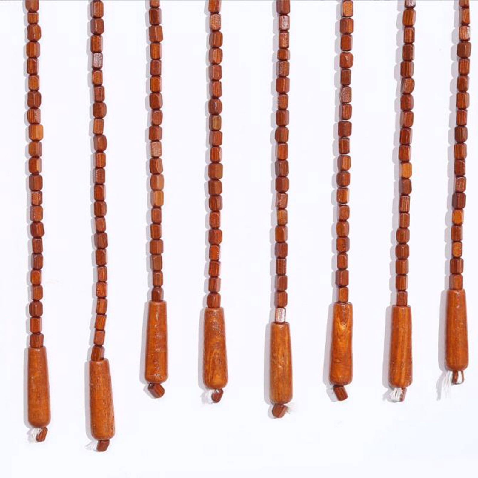 Natural Bamboo Wood Bead Curtains,90*220cm Hanging Fly Curtain Screen Panel,Retro Decor Divider Curtains,Beaded Curtain Panels for Room Hallway Entrance