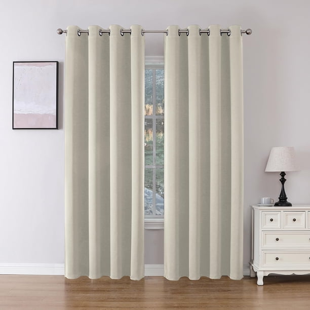 Cortinas opacas Joydeco con aislamiento térmico de 214 cm, 2 paneles