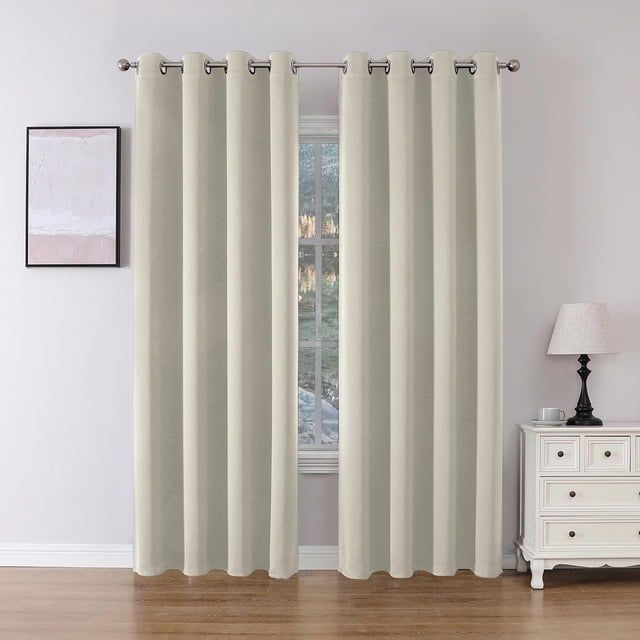 Cortinas opacas Joydeco con aislamiento térmico de 214 cm, 2 paneles