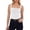 White, variant on Square Neck Sleeveless Basic Crop Top Casual Ribbed Tank Camisole for Daily Wear Workout Tops for Women Lace Tops Must Haves Women Base 1xl Tops for Women Olive Top Women Womens Tops Crop