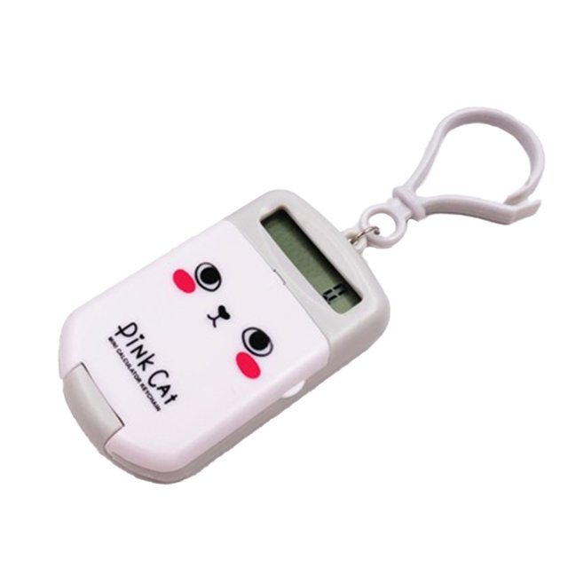 Trayknick Mini Calculator Cute Emoticons Plastic Cartoon Digital Calculator with Key Ring Office Supplies