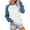 Blue, variant on Hauaitttt 2023 Women's Hoodless Pullover Hatless Sweatershirt Sports Casual Top Letter Printing Color Light Pullover Sweatshirt Women Bohemian Jacket Light Sweatshirts Women Heated Sweatshirt Women