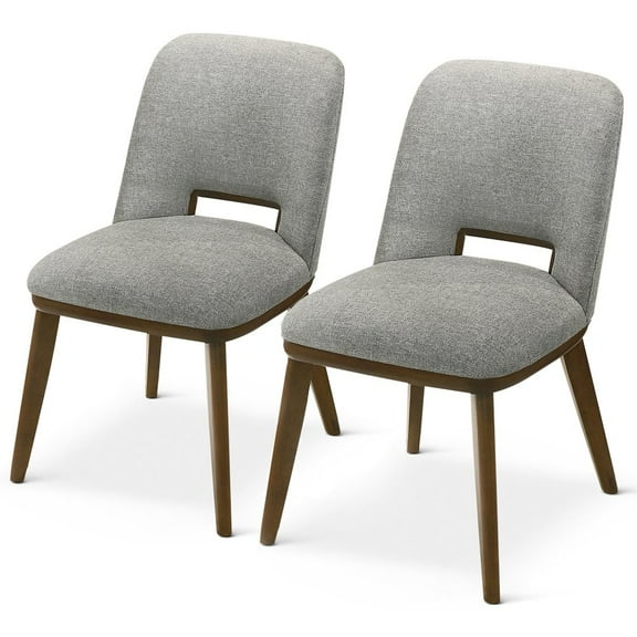 Ashcroft Furniture Blake Light Grey Fabric Dining Chair (Set Of 2)