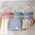 thumbnail image 2 of OIUR Folding Clothes Hanger Clips Towel Drying Rack Strong Load-bearing Fastener Tape Design Sock Underwear Hanger with 6 Clips, 2 of 7