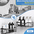 thumbnail image 2 of 5 Pack Stainless Steel Shower Caddy No Drill Adhesive Bathroom Organizer with Inside Shower, Kitchen & Home Decor Storage, 2 of 6