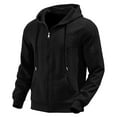 thumbnail image 4 of Levmjia Men's Jacquard Pattern Hooded Jacket Polyester Zip-Front Sweatshirt Drawstring Pocket Casual Coat Soft Breathable Sportswear Lightweight Long Sleeve Outerwear S-3XL, 4 of 9