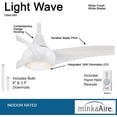 thumbnail image 2 of Minka-Aire Light Wave 52" Ceiling Fan with  blades - White w/ Extra Downrod - F844-WH-DR, 2 of 9