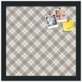thumbnail image 2 of PinPix 14x14 Custom Cork Bulletin Board Argyle Beige Poster Board Has a Fabric Style Canvas Finish, Framed in Argyle Beige, by ArtToFrames (PinPix-637), 2 of 6
