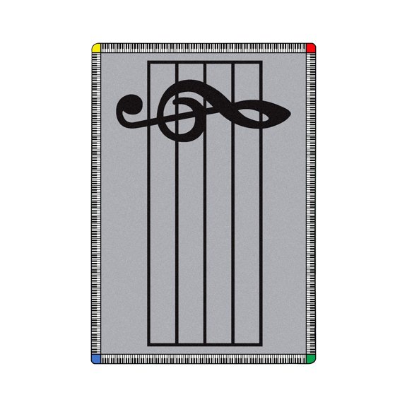 Play Along 7'8" x 10'9" Area Rug In Color Gray