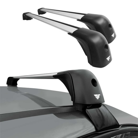 Roof Racks Cross Bars for VW Golf Mk7 2015-2021 Aluminium 220lb Silver