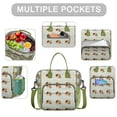 thumbnail image 2 of Insulated Lunch Bag Women, Leakproof Large Lunch Box, Reusable Lunch Cooler Bag with Adjustable Strap, Lunch Tote Bag for Work Women,Fuirt Papaya and Dot Lunch Tote Bags Gifts for Woman, Mom, 2 of 6