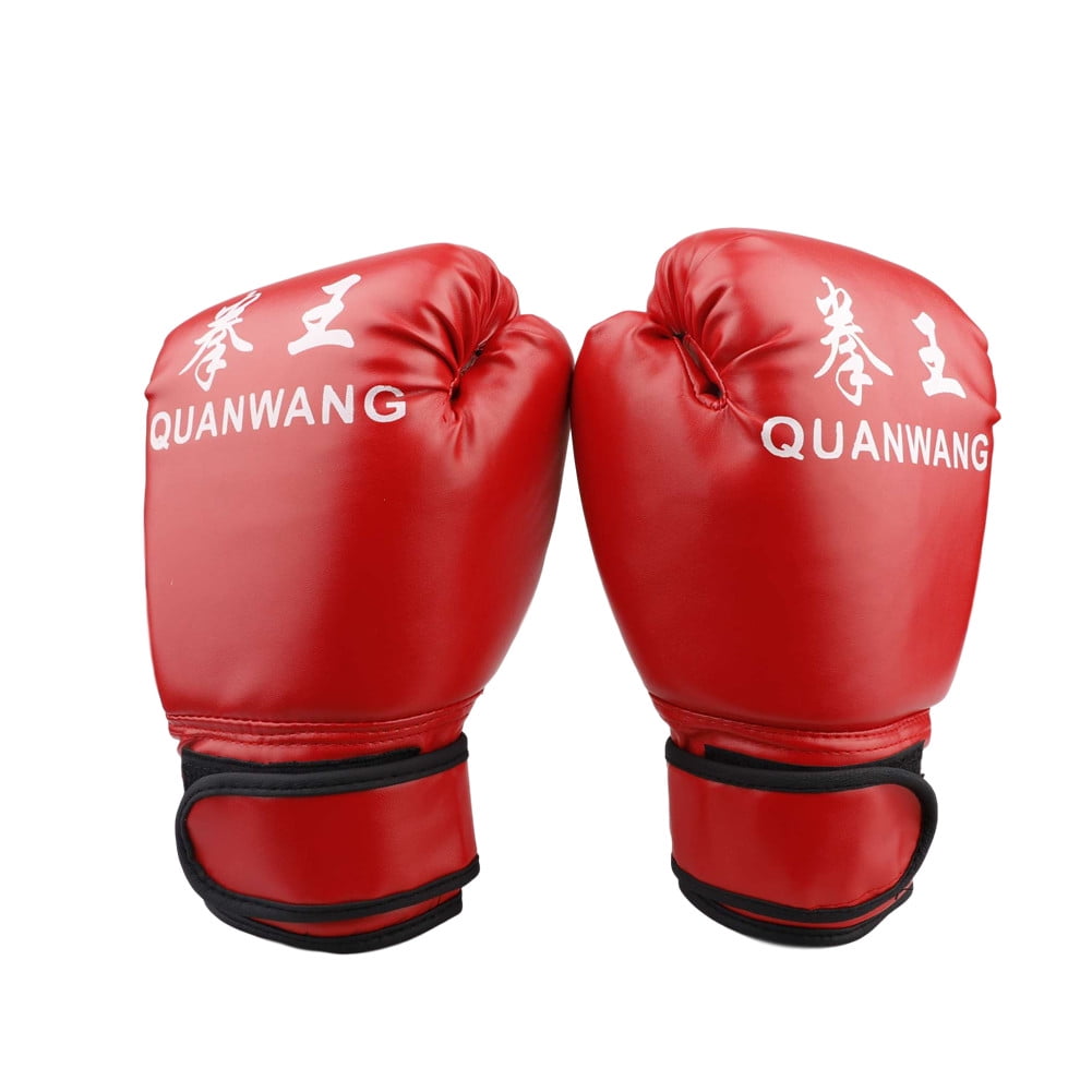 1Pair Adult Boxing Gloves Grappling Punching Bag Training Martial Arts Sparr OS 