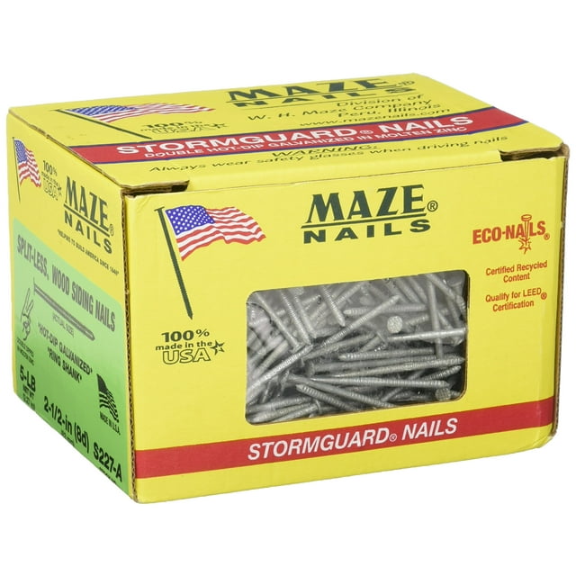 Nail MAZE NAILS S227A-5 con mango doble sumergido en caliente, 2,5 kg
