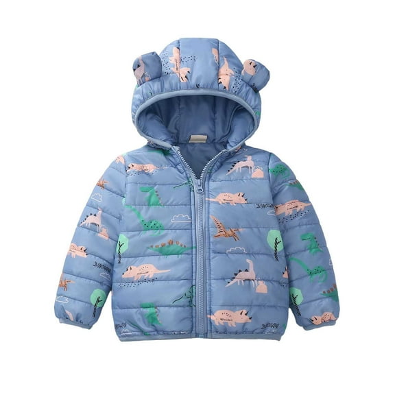 XEGLSBU Toddler Boys Girls Winter Coat Hooded Jacket Wear Windproof Zipper Warm Outwear Boys Jackets Size 6 under 10 Navy Size 4-5 Years